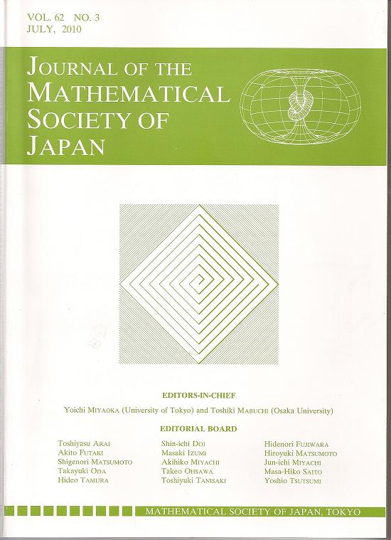 Journal of the Mathematical Society of Japan Journal of the Mathematical Society of Japan